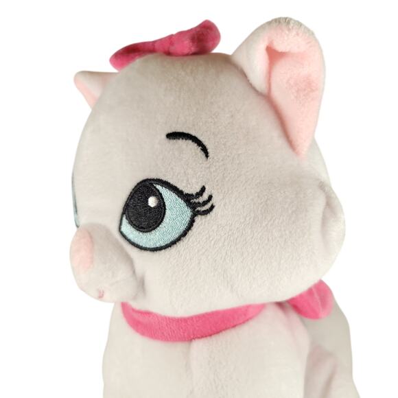 Disney Marie Aristocats White Cat Plush Pink Bow 10" Kohl’s Just Play 2023 - Picture 16 of 16
